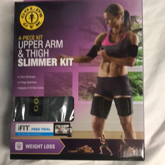 Brand New Gold’s Gym Neoprene 50”Waist and 4 piece Upper Arm and Thigh Slimmer - Picture 4 of 5